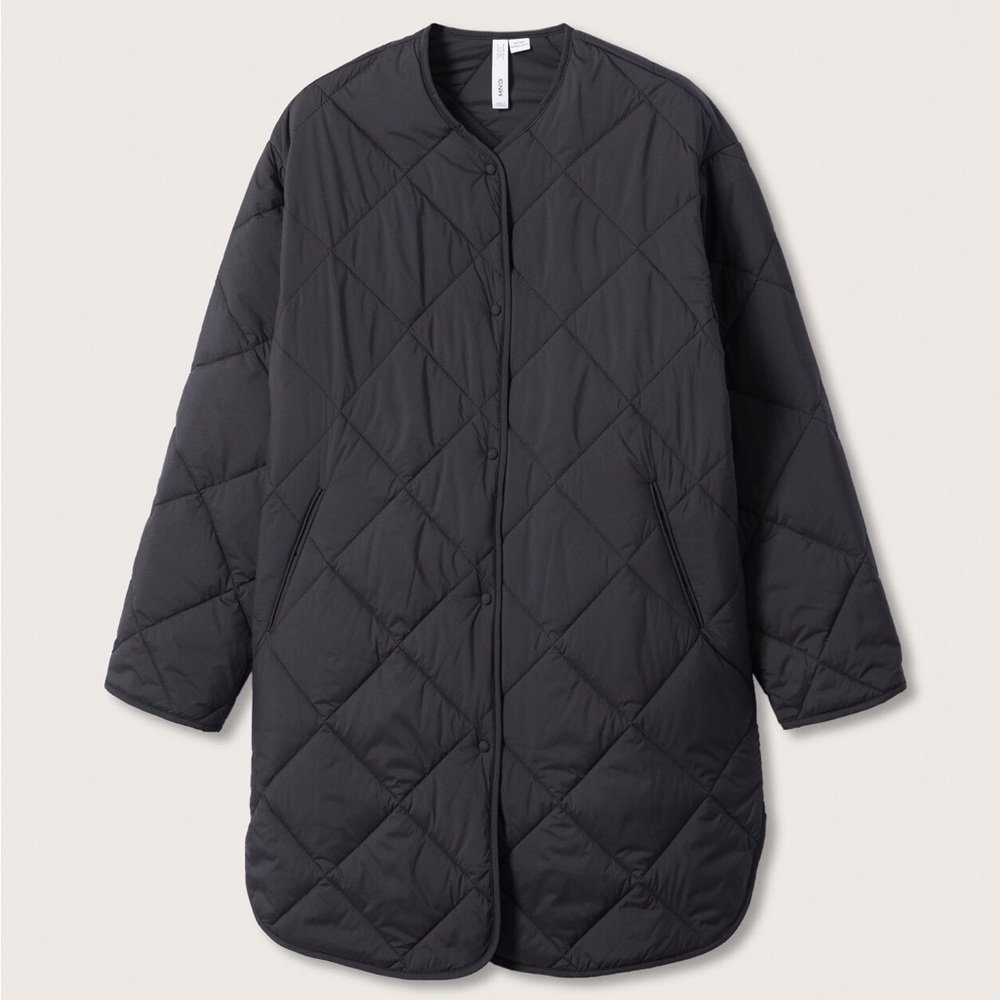 Ultralight quilted anorak MANGO, size L, black